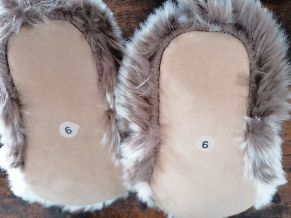 John Lewis Boy Toddler Slippers Size 9 Fury Bear Paws With Claws Strip Fasten - Picture 6 of 10